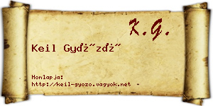 Keil Győző névjegykártya